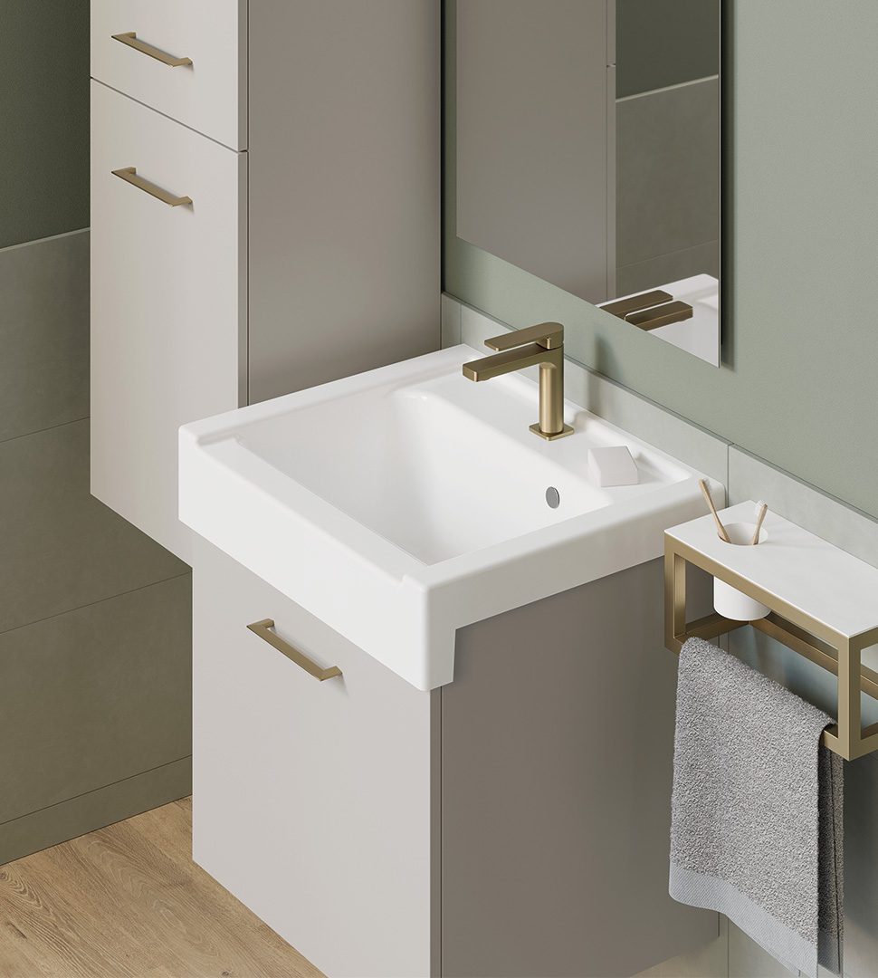 Lavabo in ceramica profondo 24 cm