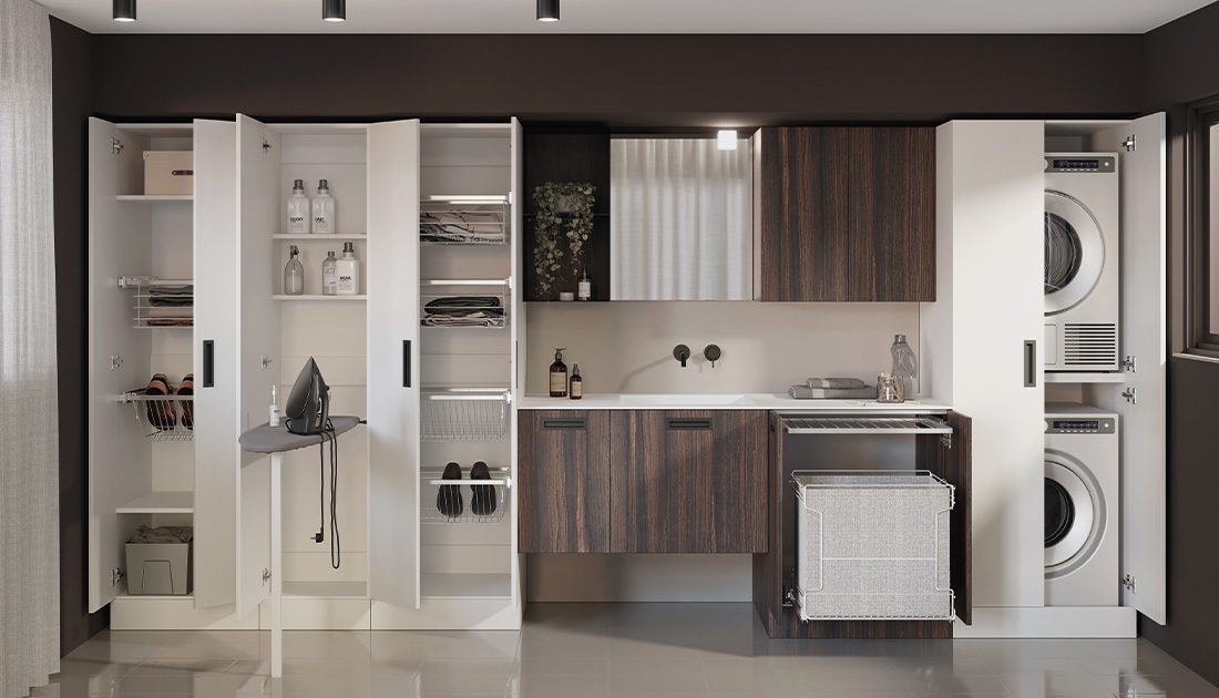 Mobili lavanderia con accessori Xilon Totus