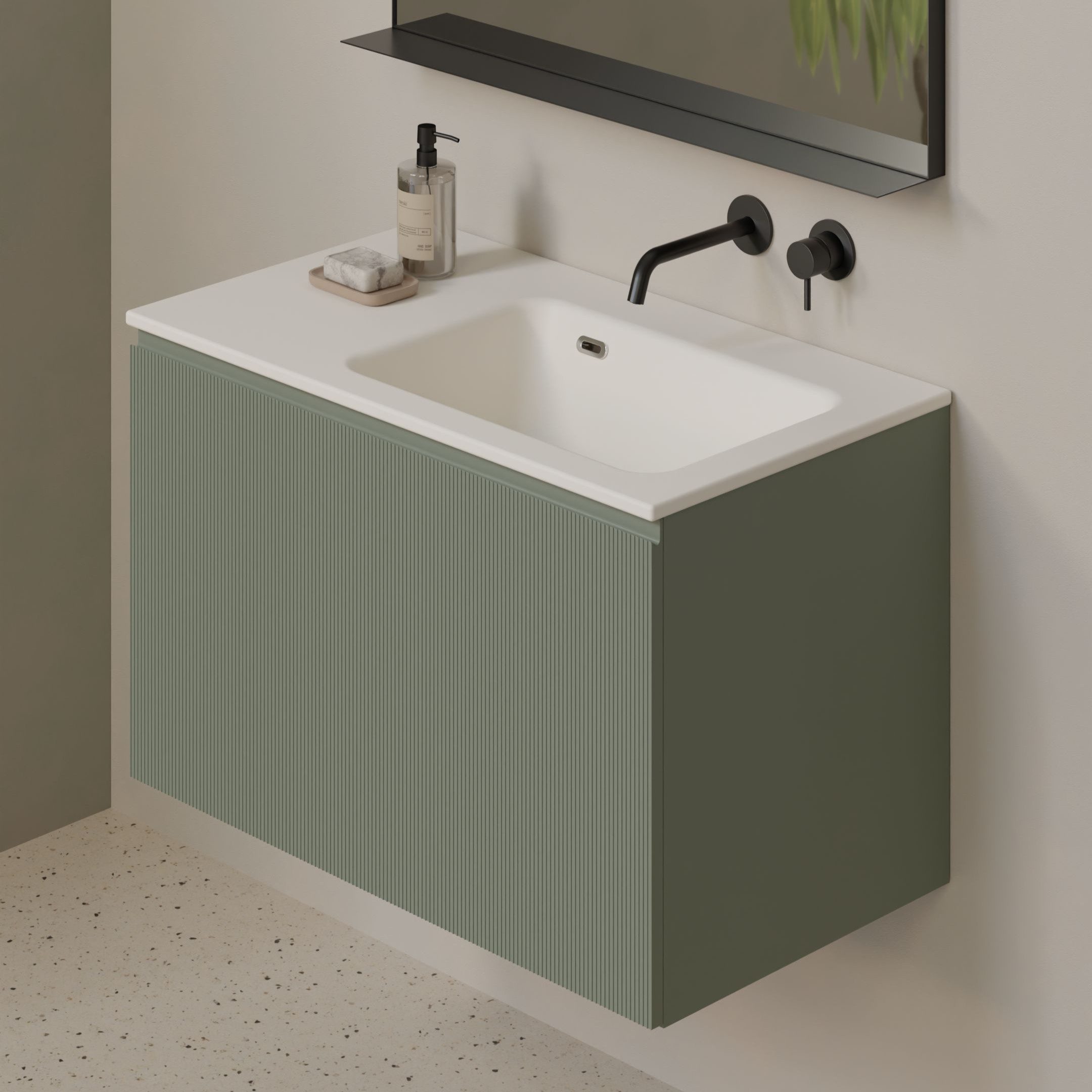 Mobie bagno finitura ondulata Nanco+ Salvia